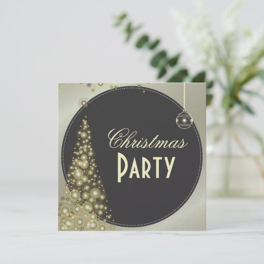 Weihnachtsbaum, Weihnachtsbaum, Party Einladung (Stehend Vorderseite)