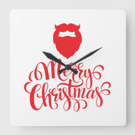 Weihnachtsbaum Weihnachtsbaum Quadratische Wanduhr