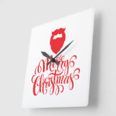 Weihnachtsbaum Weihnachtsbaum Quadratische Wanduhr (Winkel)