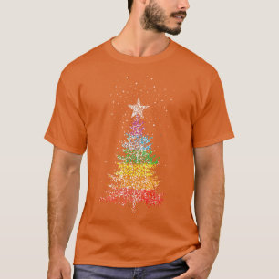 Weihnachtsbaum Weihnachtsbaum Rainbow Colors LGBTQ T-Shirt