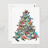 Weihnachtsbaum Weihnachtsbaum Weihnachtsbaumtopfer Postkarte (Vorne/Hinten)