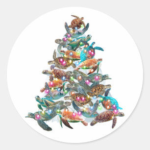 Weihnachtsbaum Weihnachtsbaum Weihnachtsbaumtopfer Runder Aufkleber