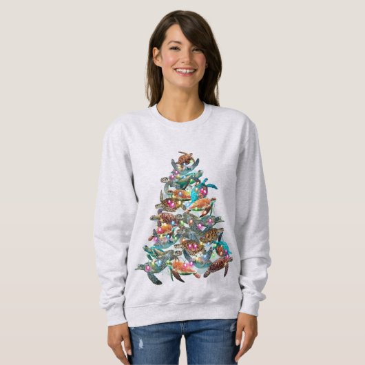 Weihnachtsbaum Weihnachtsbaum Weihnachtsbaumtopfer Sweatshirt (Vorne ganz)