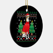 Weihnachtsbaum Weihnachtsbaum Weihnachtshund Keramik Ornament (Rechts)