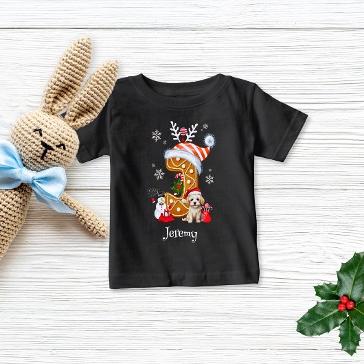 Weihnachtsbaum Weihnachtsbrot Alphabet J Boy Baby T-shirt