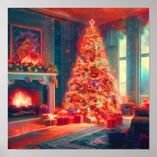 Weihnachtsbaum Weihnachtsdekor Poster (Vorne)