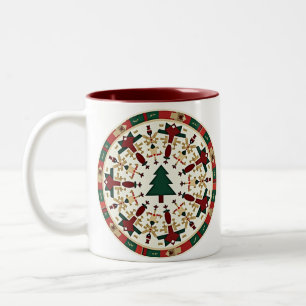 Weihnachtsbaum, Weihnachtsdekor Zweifarbige Tasse