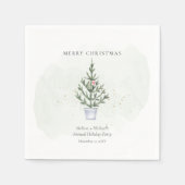 Weihnachtsbaum-Weihnachtsfeier Serviette (Vorderseite)