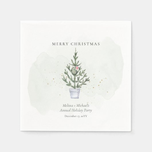 Weihnachtsbaum-Weihnachtsfeier Serviette (Vorderseite)