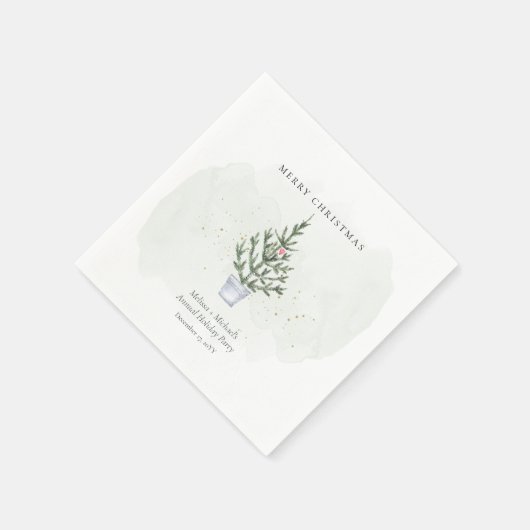 Weihnachtsbaum-Weihnachtsfeier Serviette (Ecke)