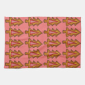 Weihnachtsbaum-Weihnachtsfeiertag aus Rotverkettet Geschirrtuch (Horizontal)