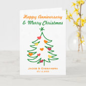 Weihnachtsbaum Weihnachtsfeiertag Foto Karte (Gelbe Blume)