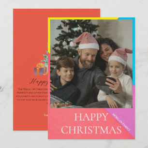 Weihnachtsbaum   Weihnachtsfeiertag Fotokarte Einladung