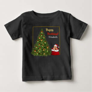 Weihnachtsbaum Weihnachtsfeiertag Persönlich gest Baby T-shirt