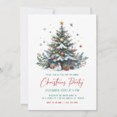 Weihnachtsbaum Weihnachtsfeiertage Party Einladung (Vorderseite)