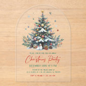 Weihnachtsbaum Weihnachtsfeiertage Party Einladung (Vorderseite)