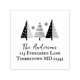 Weihnachtsbaum Weihnachtsfeiertage Rücksendeadress Permastempel