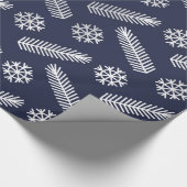Weihnachtsbaum Weihnachtsfest im Glitzer Schneeflo Geschenkpapier (Ecke)