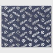 Weihnachtsbaum Weihnachtsfest im Glitzer Schneeflo Geschenkpapier (Flach)