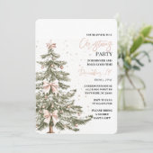 "Weihnachtsbaum Weihnachtsfest Party | Feiertag Einladung (Stehend Vorderseite)