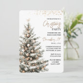 "Weihnachtsbaum Weihnachtsfest Party | Feiertag Einladung (Stehend Vorderseite)