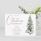 Weihnachtsbaum Weihnachtsfest Weihnachts-Party Fei Einladung (Stehend Vorderseite)