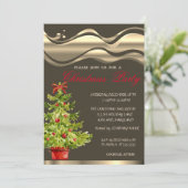 Weihnachtsbaum, Weihnachtsgebäck - Party Einladung (Stehend Vorderseite)