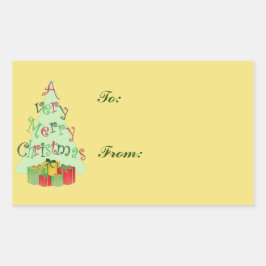 Weihnachtsbaum Weihnachtsgeschenk Aufkleber