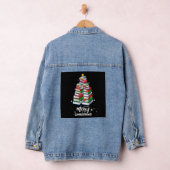 Weihnachtsbaum Weihnachtsgeschenk für Bücher Liebh Jeansjacke (Hangar)