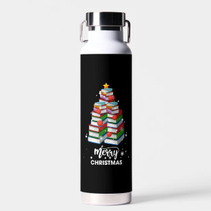 Weihnachtsbaum Weihnachtsgeschenk für Bücher Liebh Trinkflasche