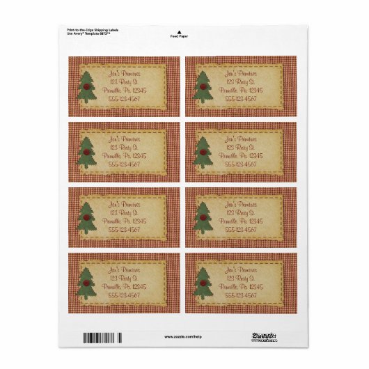 Weihnachtsbaum-Weihnachtsgeschenk-Label (Vorne)