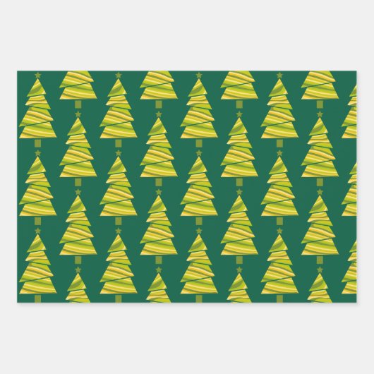 Weihnachtsbaum Weihnachtsgeschenk Set Wrapping Pap Geschenkpapier Set (Vorderseite 3)