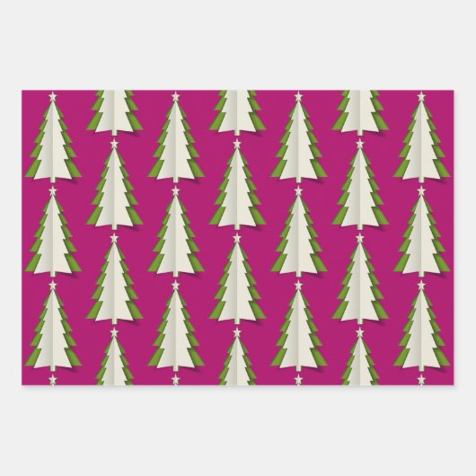 Weihnachtsbaum Weihnachtsgeschenk Set Wrapping Pap Geschenkpapier Set (Vorderseite 2)