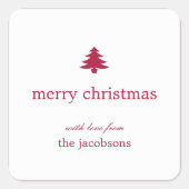 Weihnachtsbaum-Weihnachtsgeschenk-Stickers Quadratischer Aufkleber (Vorderseite)