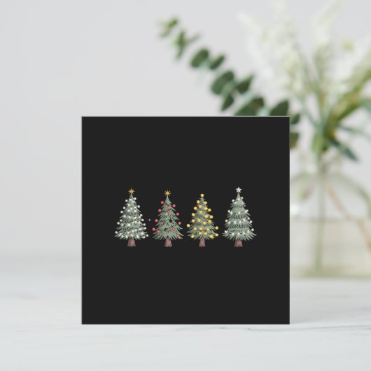 Weihnachtsbaum Weihnachtsgeschenk Winter Feiertagskarte (Stehend Vorderseite)