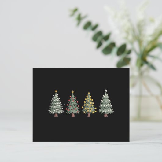 Weihnachtsbaum Weihnachtsgeschenk Winter Feiertagspostkarte (Stehend Vorderseite)