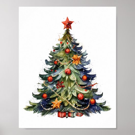 Weihnachtsbaum, Weihnachtsgeschenke Poster (Vorne)
