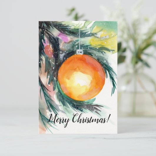 Weihnachtsbaum Weihnachtskarte Dankeskarte (Stehend Vorderseite)