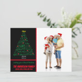 Weihnachtsbaum — Weihnachtskarte Einladung (Stehend Vorderseite)