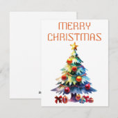 Weihnachtsbaum - Weihnachtskarte Feiertagskarte (Vorne/Hinten)