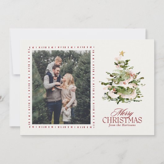 Weihnachtsbaum Weihnachtskarte Feiertagskarte (Vorderseite)