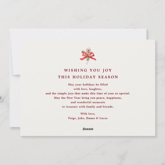 Weihnachtsbaum Weihnachtskarte Feiertagskarte (Rückseite)