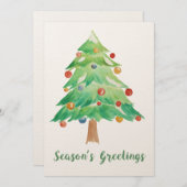 Weihnachtsbaum-Weihnachtskarte Feiertagskarte (Vorne/Hinten)