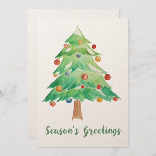 Weihnachtsbaum-Weihnachtskarte Feiertagskarte (Vorne/Hinten)