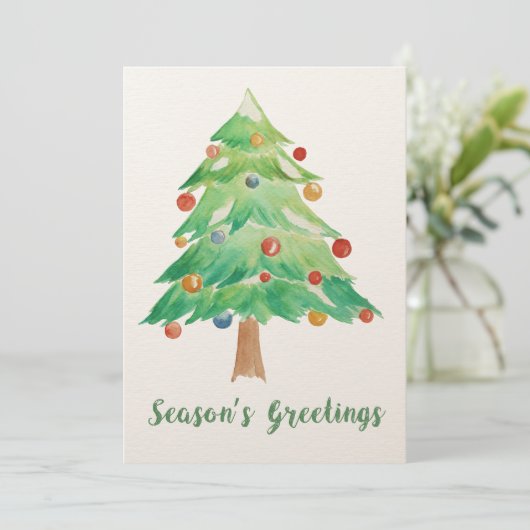Weihnachtsbaum-Weihnachtskarte Feiertagskarte (Stehend Vorderseite)