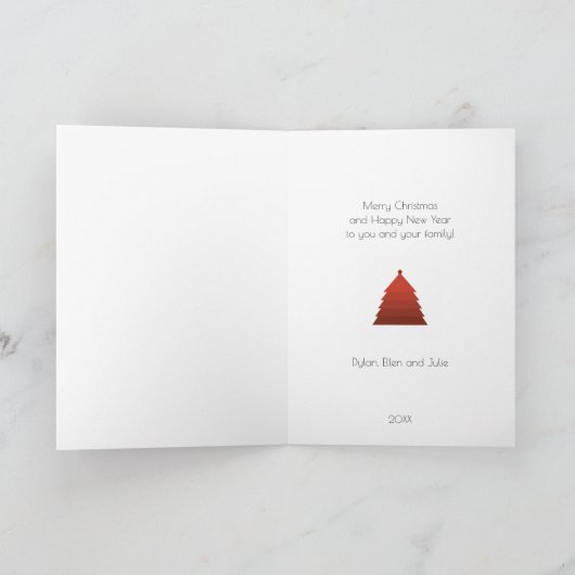 Weihnachtsbaum Weihnachtskarte Feiertagskarte (Innenseite)