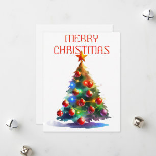 Weihnachtsbaum - Weihnachtskarte Feiertagskarte