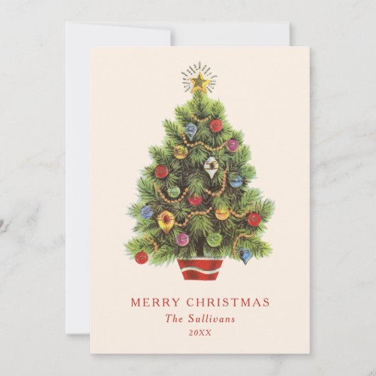 Weihnachtsbaum Weihnachtskarte Feiertagskarte (Vorderseite)