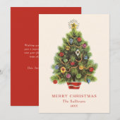 Weihnachtsbaum Weihnachtskarte Feiertagskarte (Vorne/Hinten)