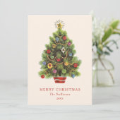 Weihnachtsbaum Weihnachtskarte Feiertagskarte (Stehend Vorderseite)